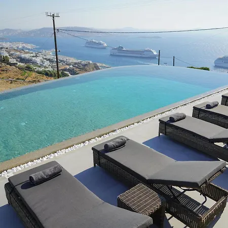 Willa Aether Mykonos 5br With Serene Port & Town Views Tourlos
