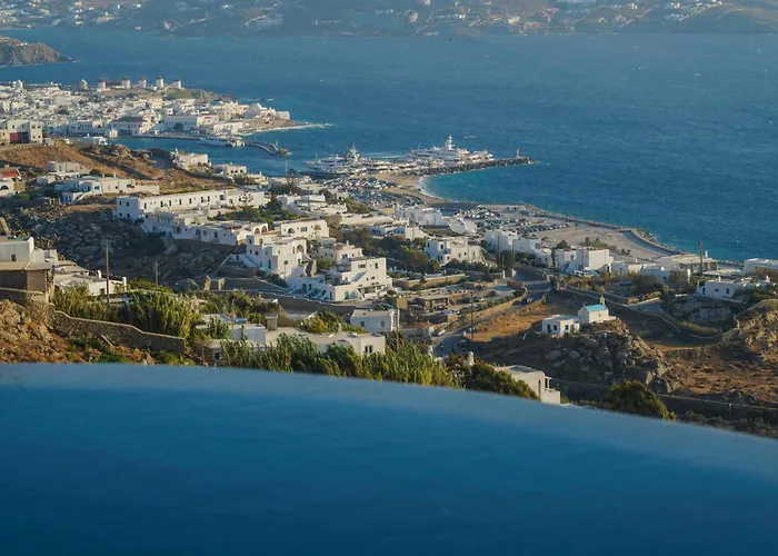 Aether Mykonos 5br With Serene Port & Town Views Villa Tourlos