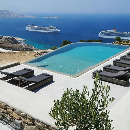 Aether Mykonos 5br With Serene Port & Town Views Villa